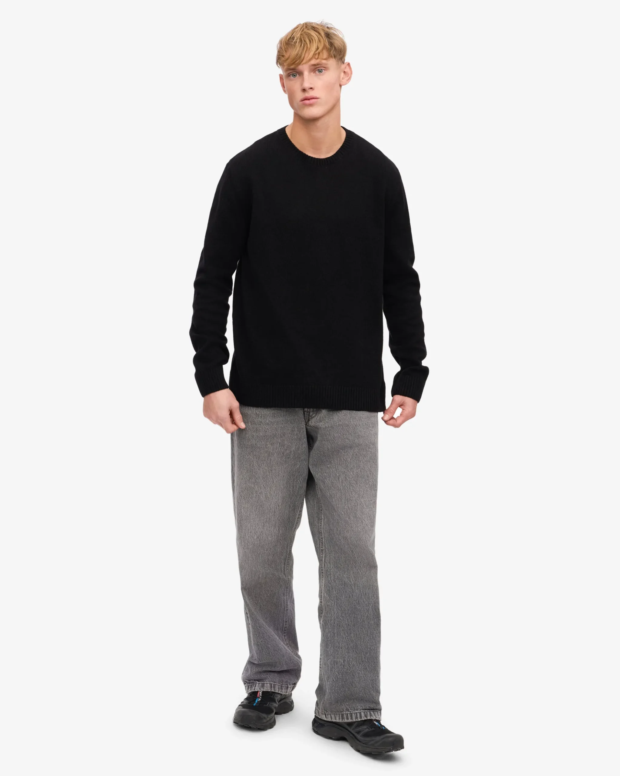 Classic Merino Wool Crew - Deep Black