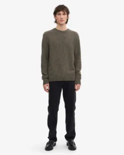 Classic Merino Wool Crew - Dusty Olive