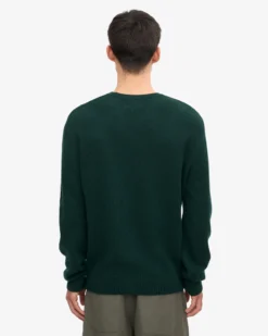 Classic Merino Wool Crew - Emerald Green