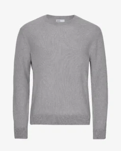 Classic Merino Wool Crew - Heather Grey