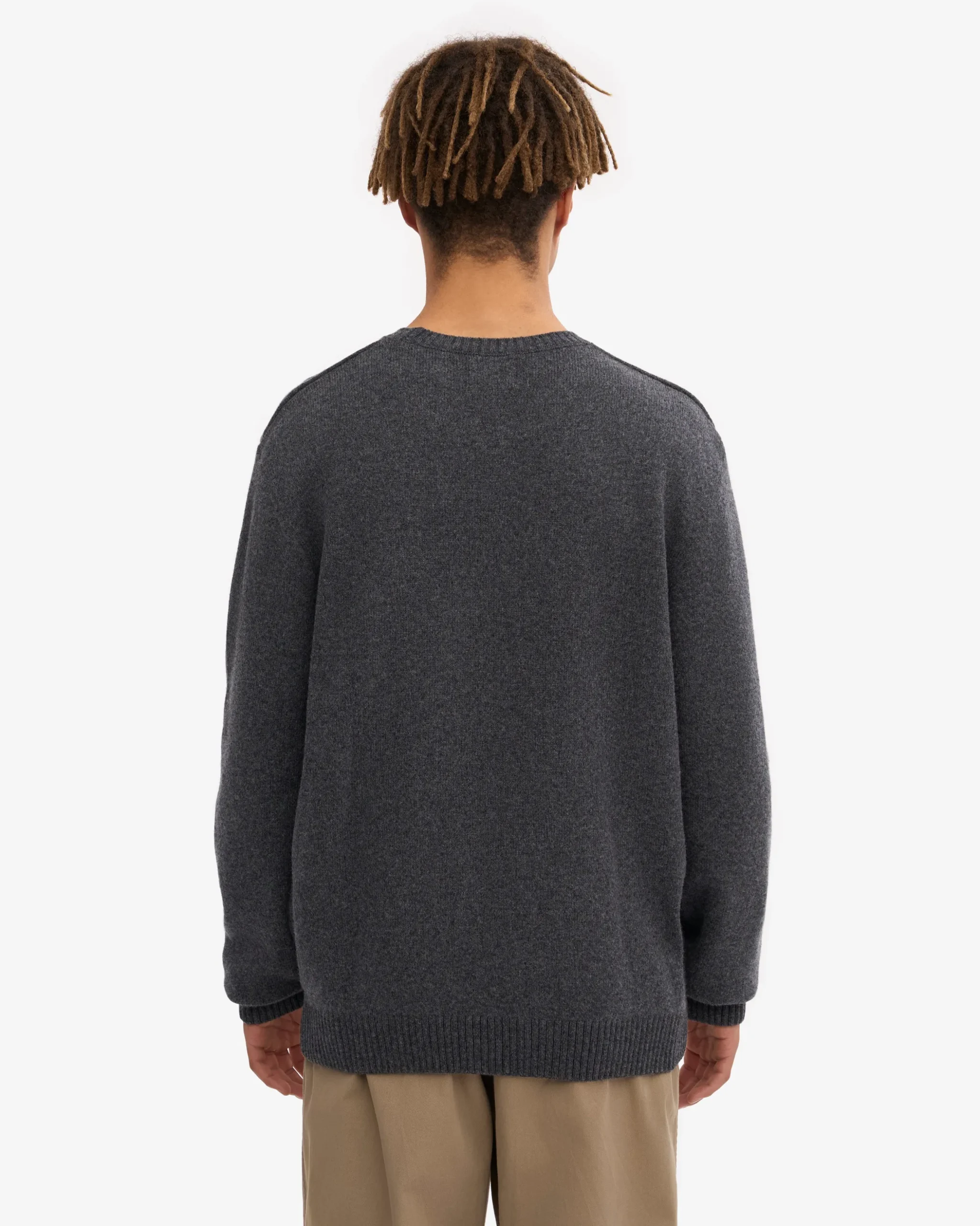 Classic Merino Wool Crew - Lava Grey