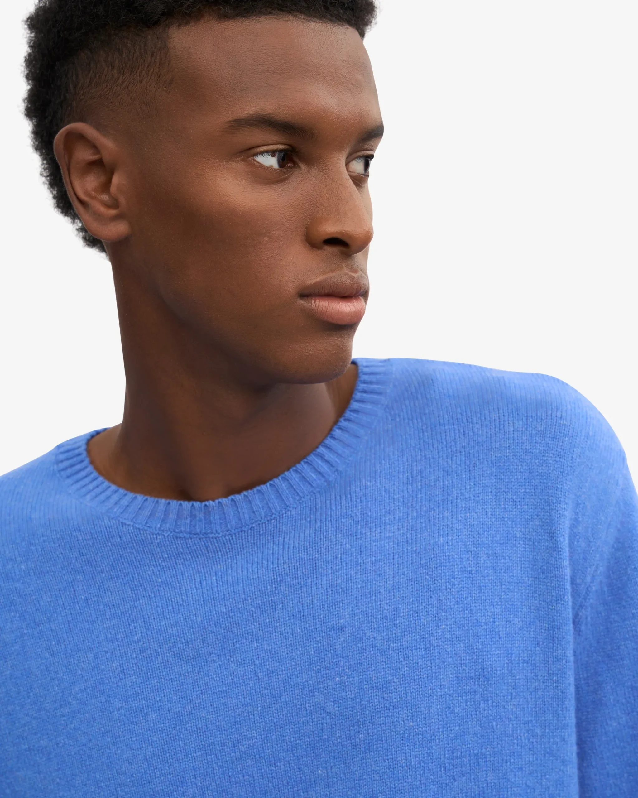 Classic Merino Wool Crew - Pacific Blue