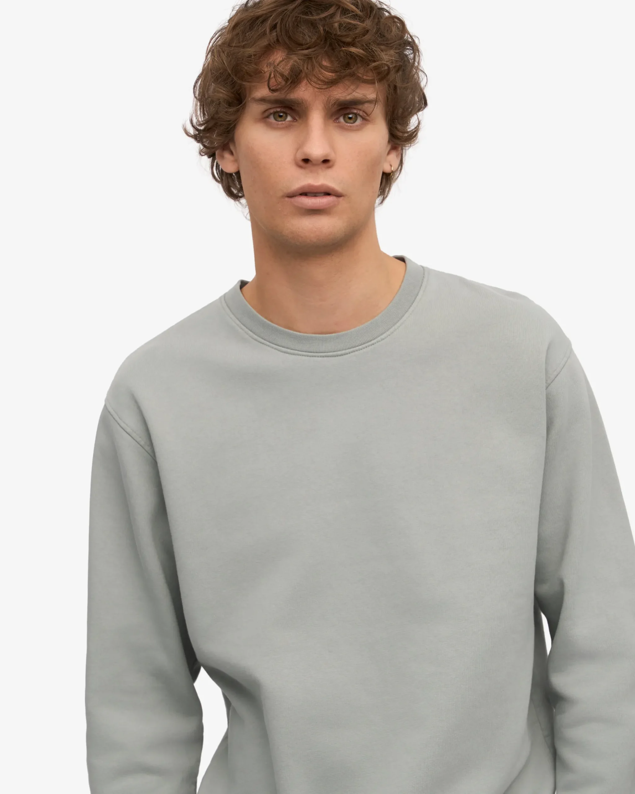 Classic Organic Crew - Steel Blue