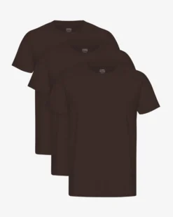 Classic Organic Tee - Coffee Brown (3-Pack)