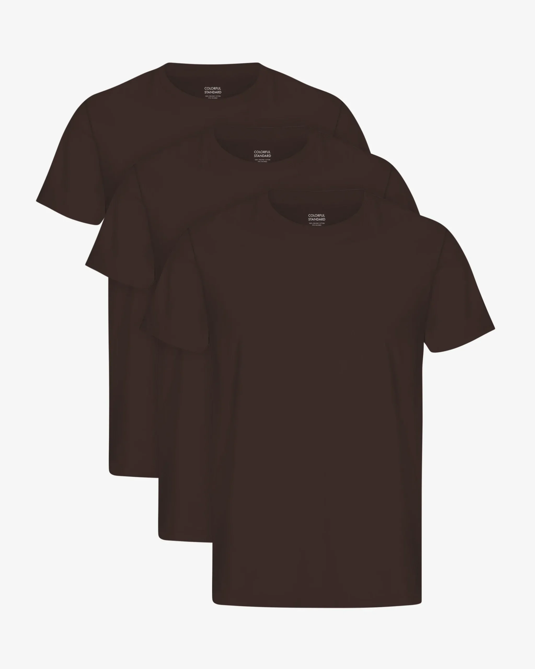 Classic Organic Tee - Coffee Brown (3-Pack)