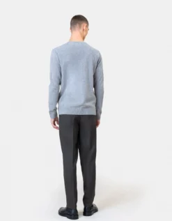 Light Merino Wool Crew - Navy Blue