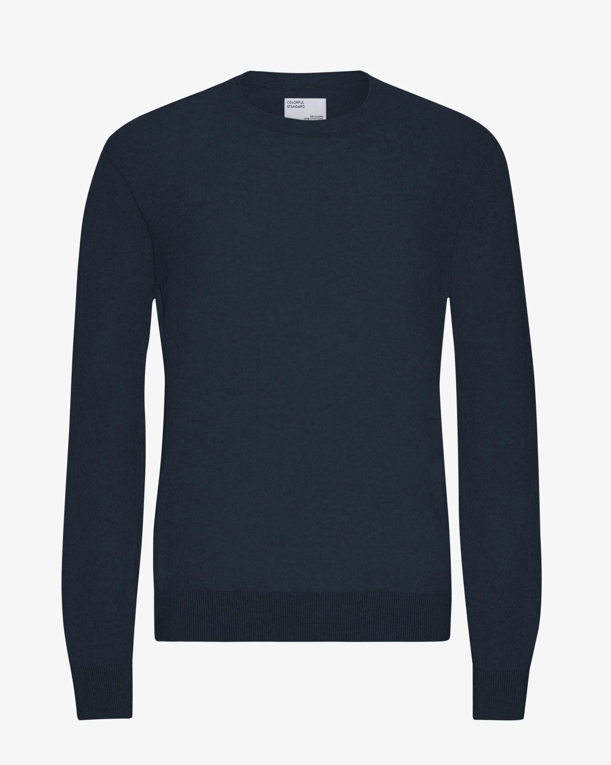 Light Merino Wool Crew - Navy Blue