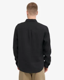 Linen Shirt - Deep Black