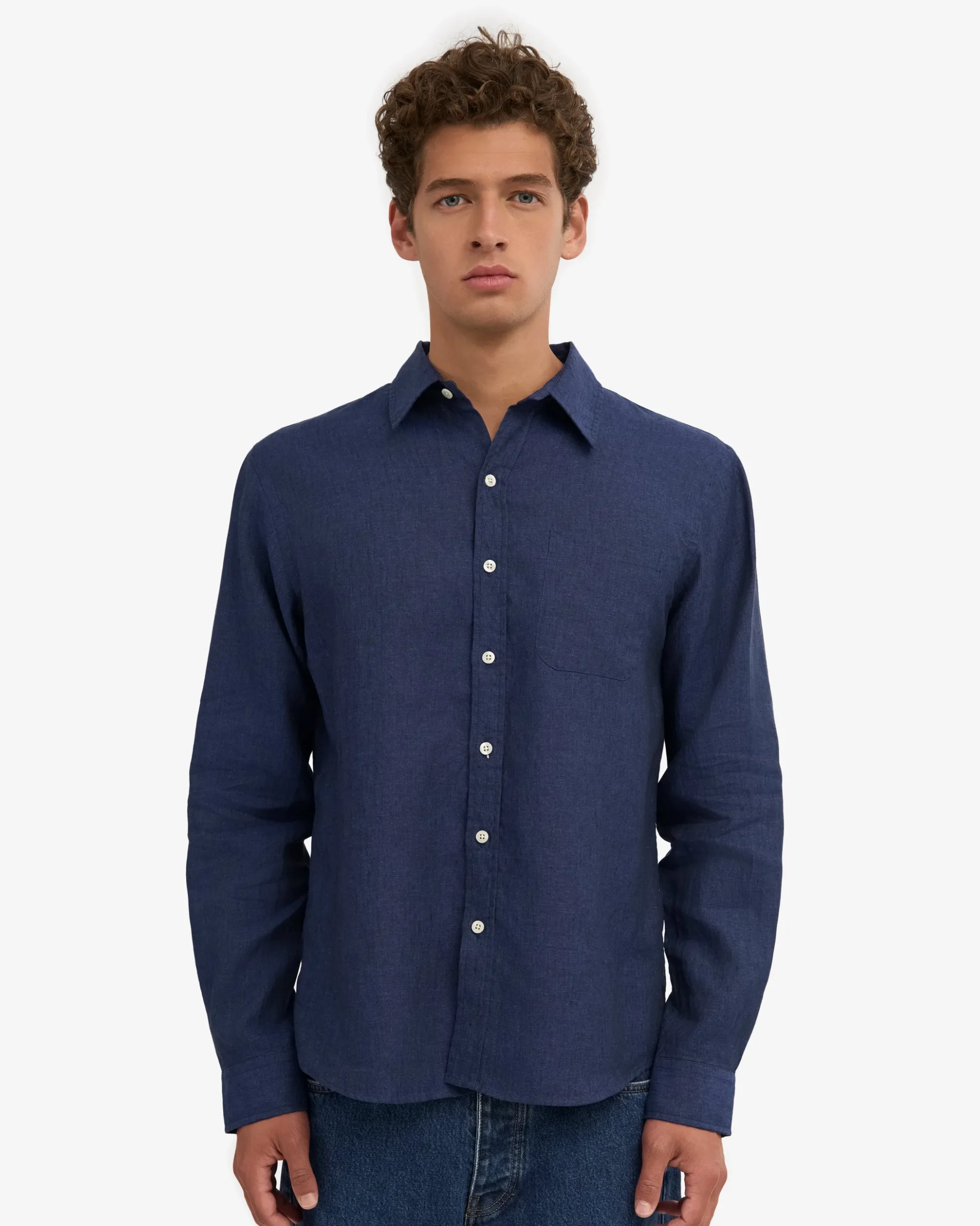 Linen Shirt - Marine Blue