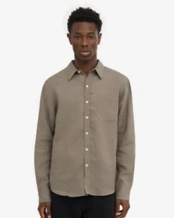 Linen Shirt - Navy Blue