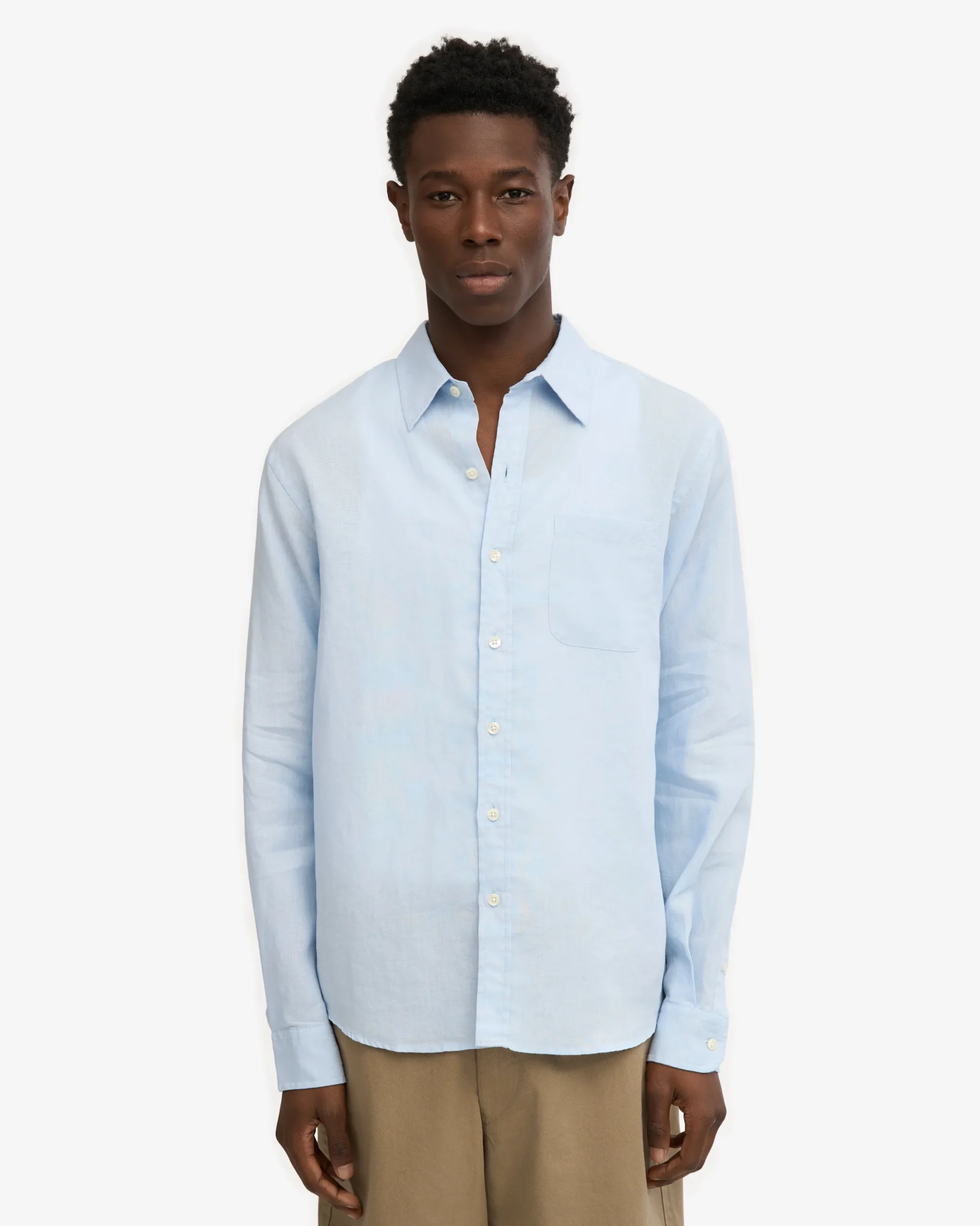 Linen Shirt - Polar Blue