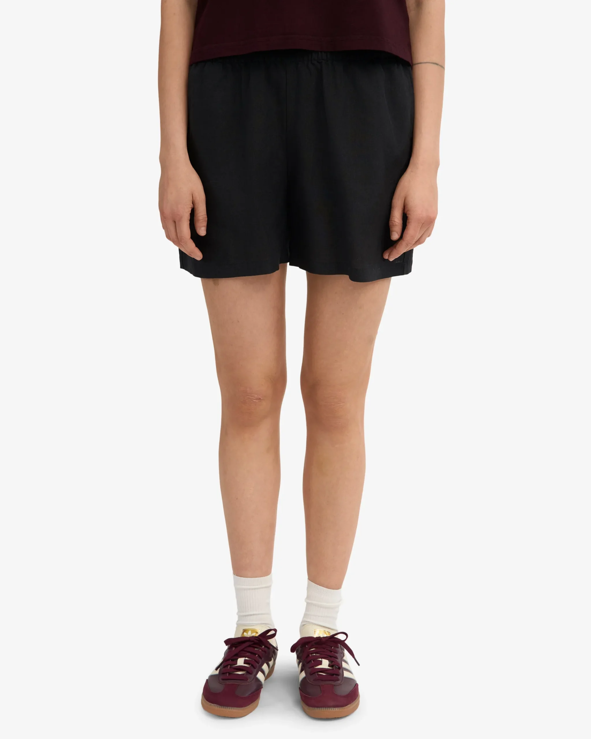 Linen Shorts - Deep Black