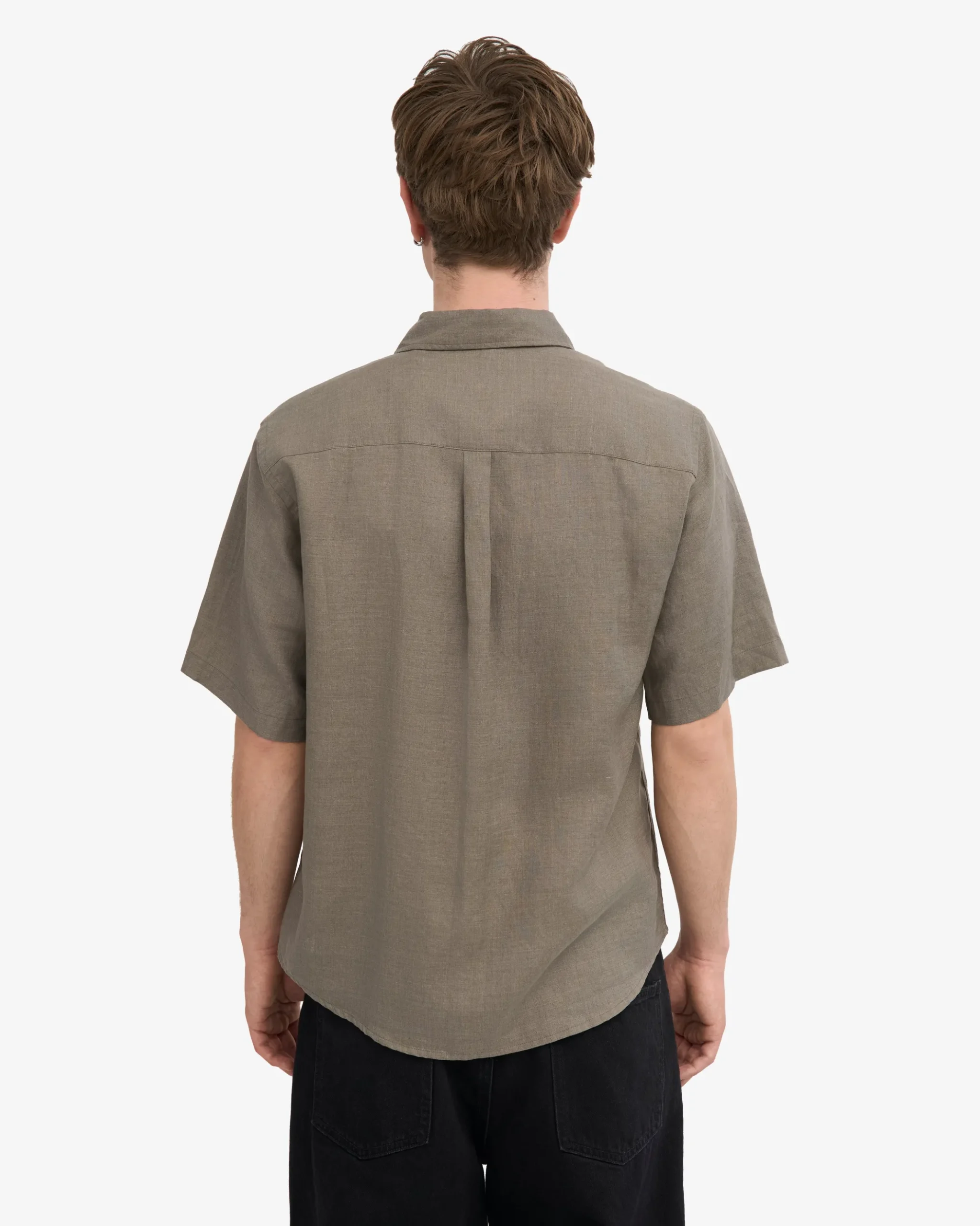 Linen SS Shirt - Dusty Olive