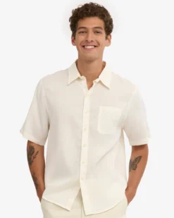 Linen SS Shirt - Ivory White