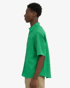 Linen SS Shirt - Kelly Green