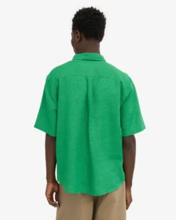 Linen SS Shirt - Kelly Green