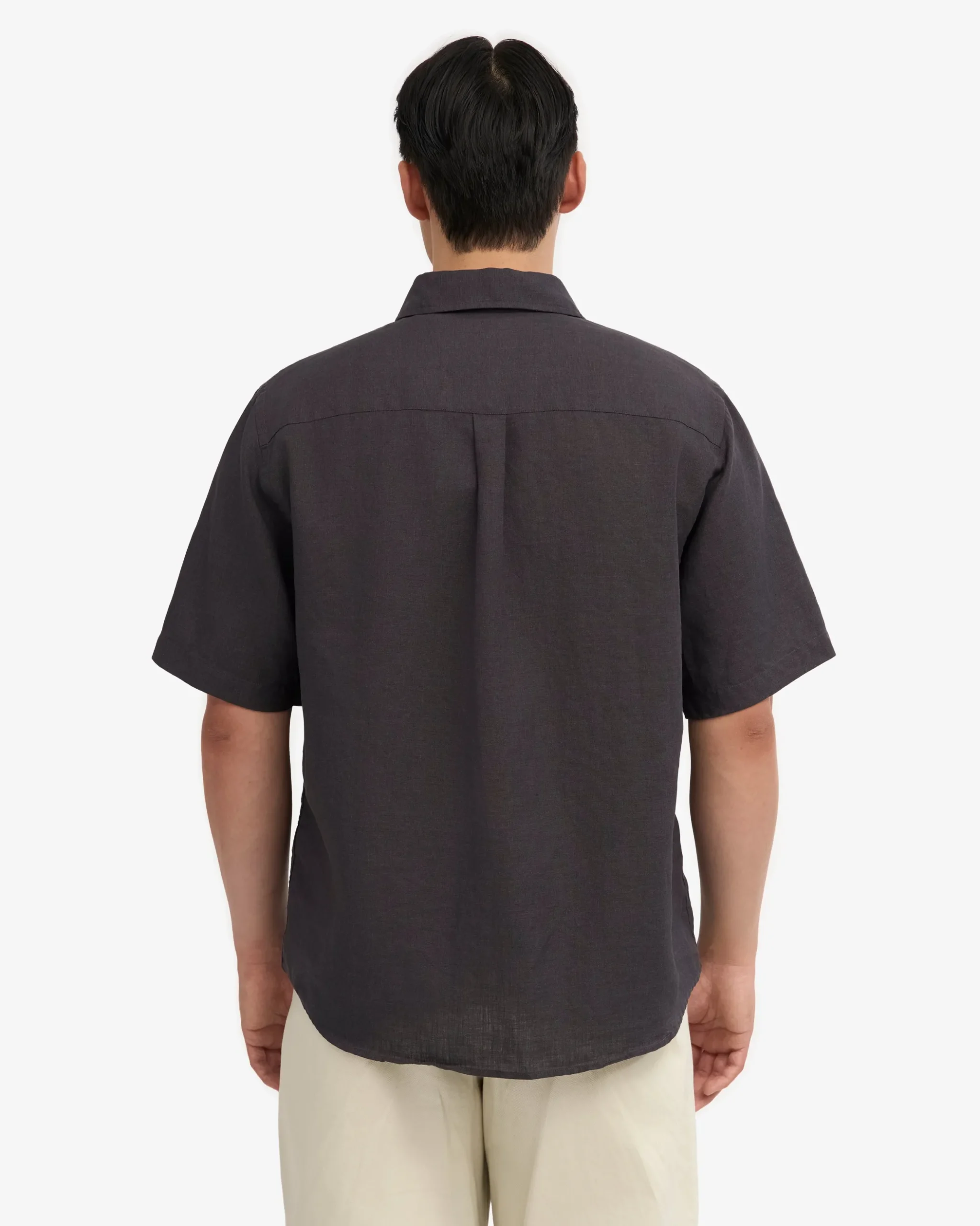 Linen SS Shirt - Lava Grey