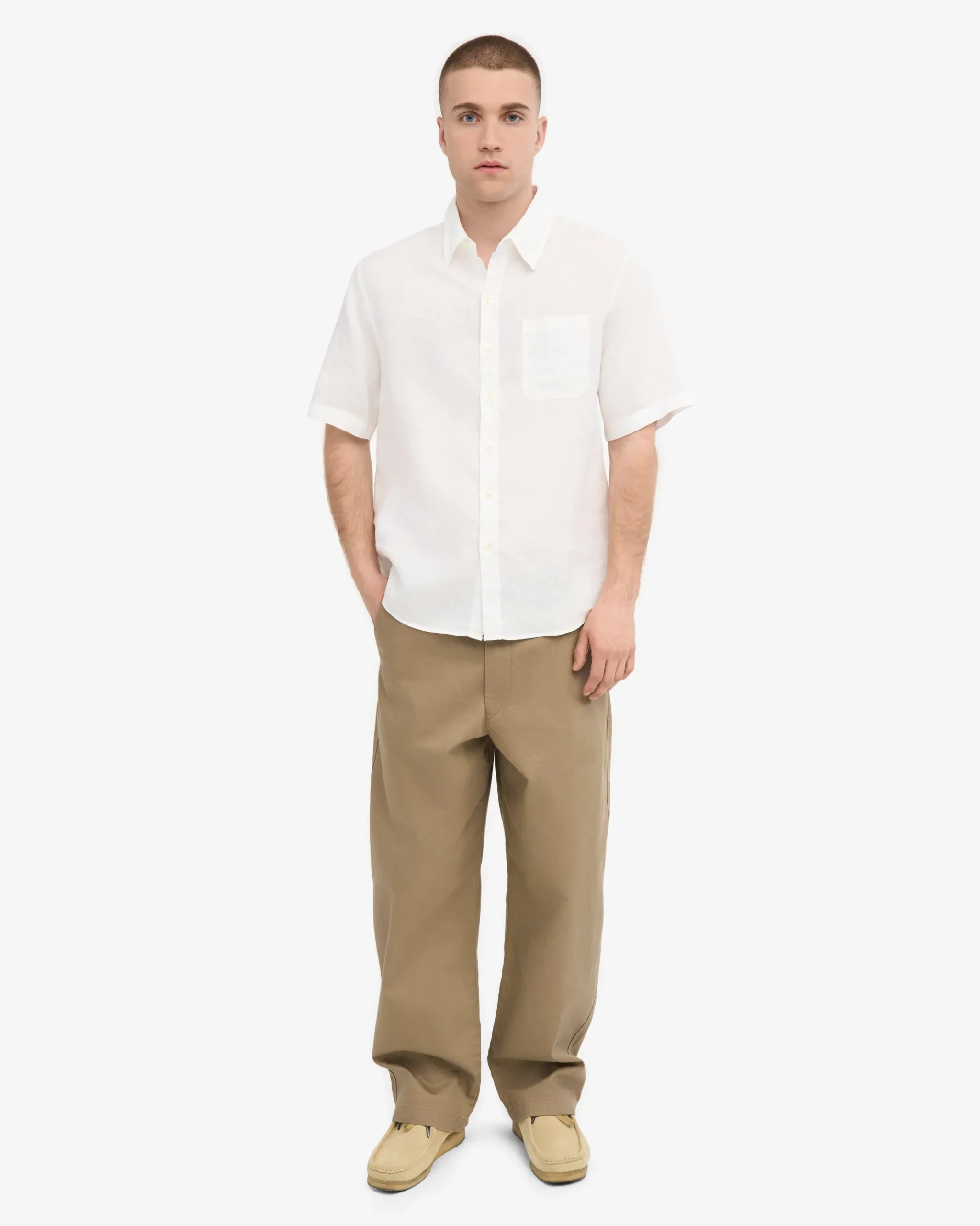 Linen SS Shirt - Optical White