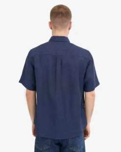 Linen SS Shirt - Petrol Blue