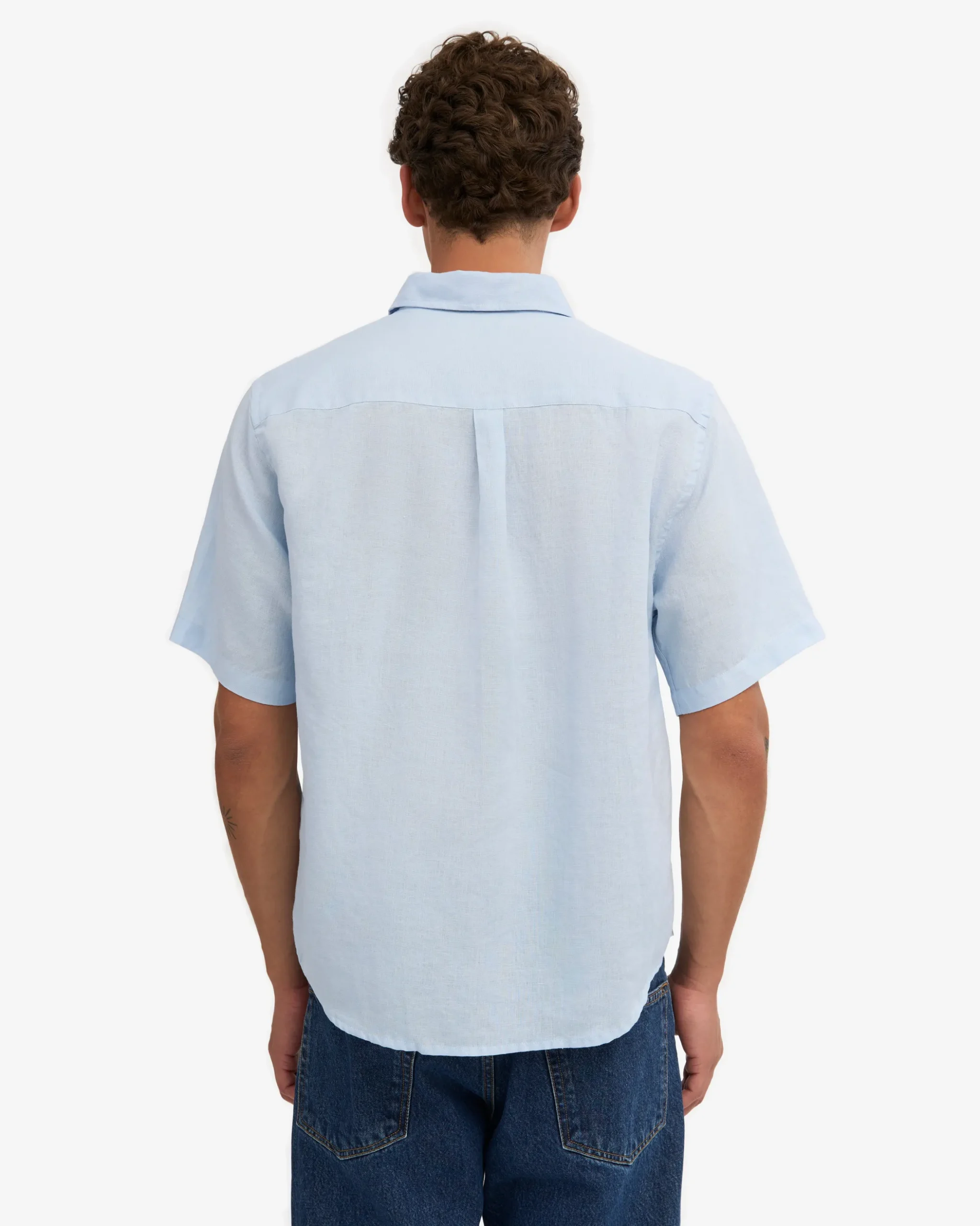 Linen SS Shirt - Polar Blue