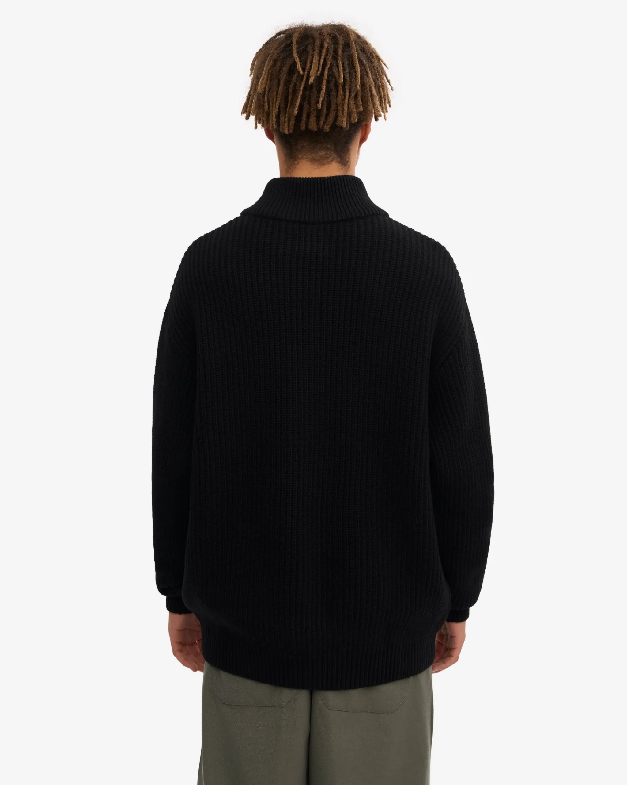 Merino Quarter Zip - Deep Black