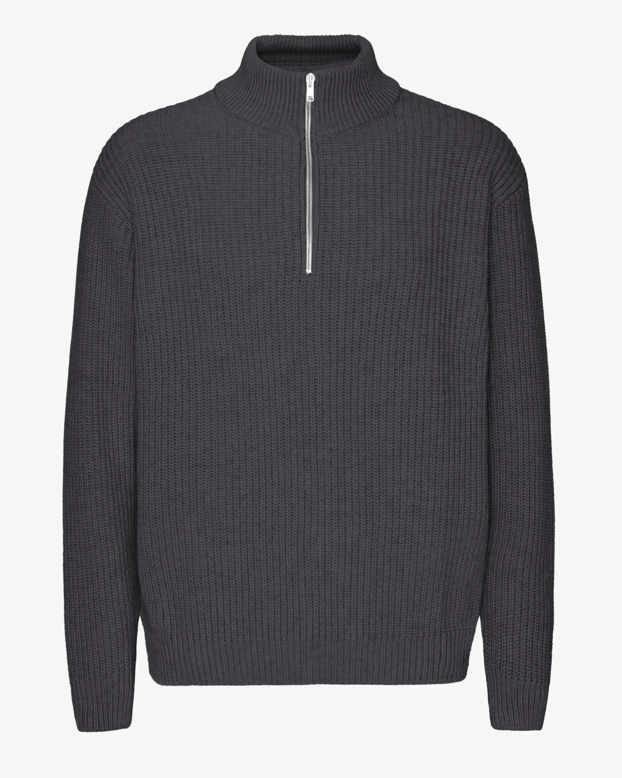 Merino Quarter Zip - Lava Grey