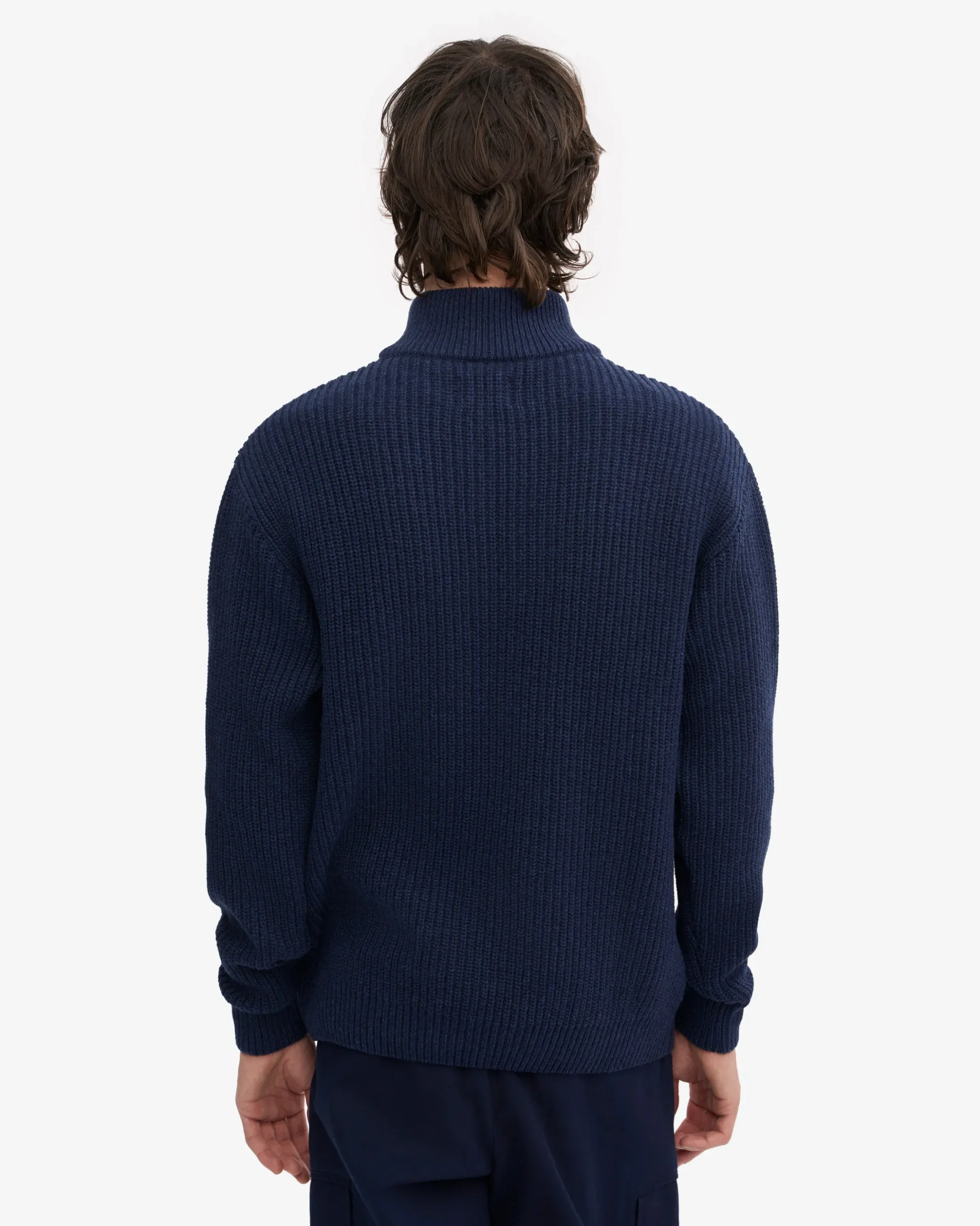 Merino Quarter Zip - Marine Blue