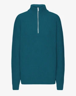 Merino Quarter Zip - Ocean Green