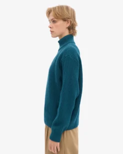 Merino Quarter Zip - Ocean Green
