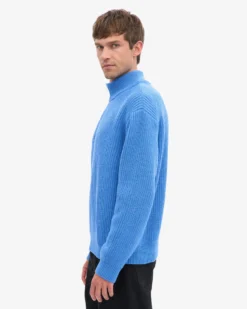 Merino Quarter Zip - Pacific Blue