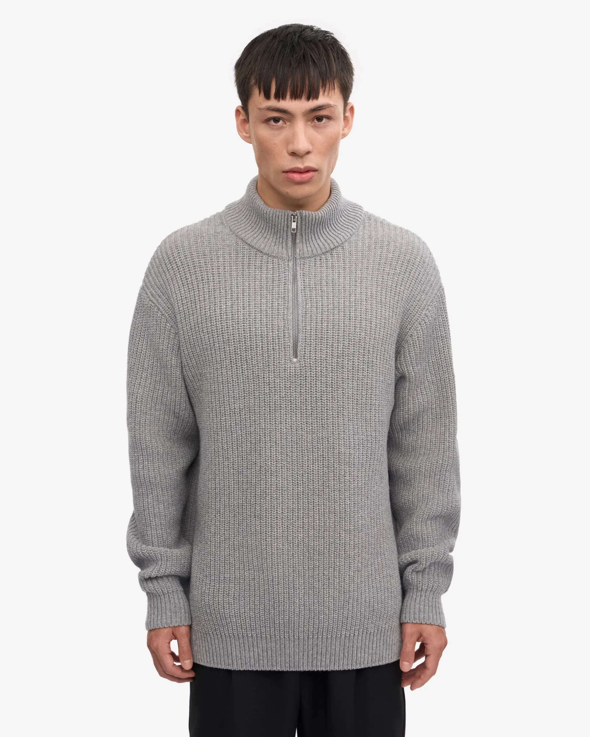 Merino Quarter Zip - Petrol Blue