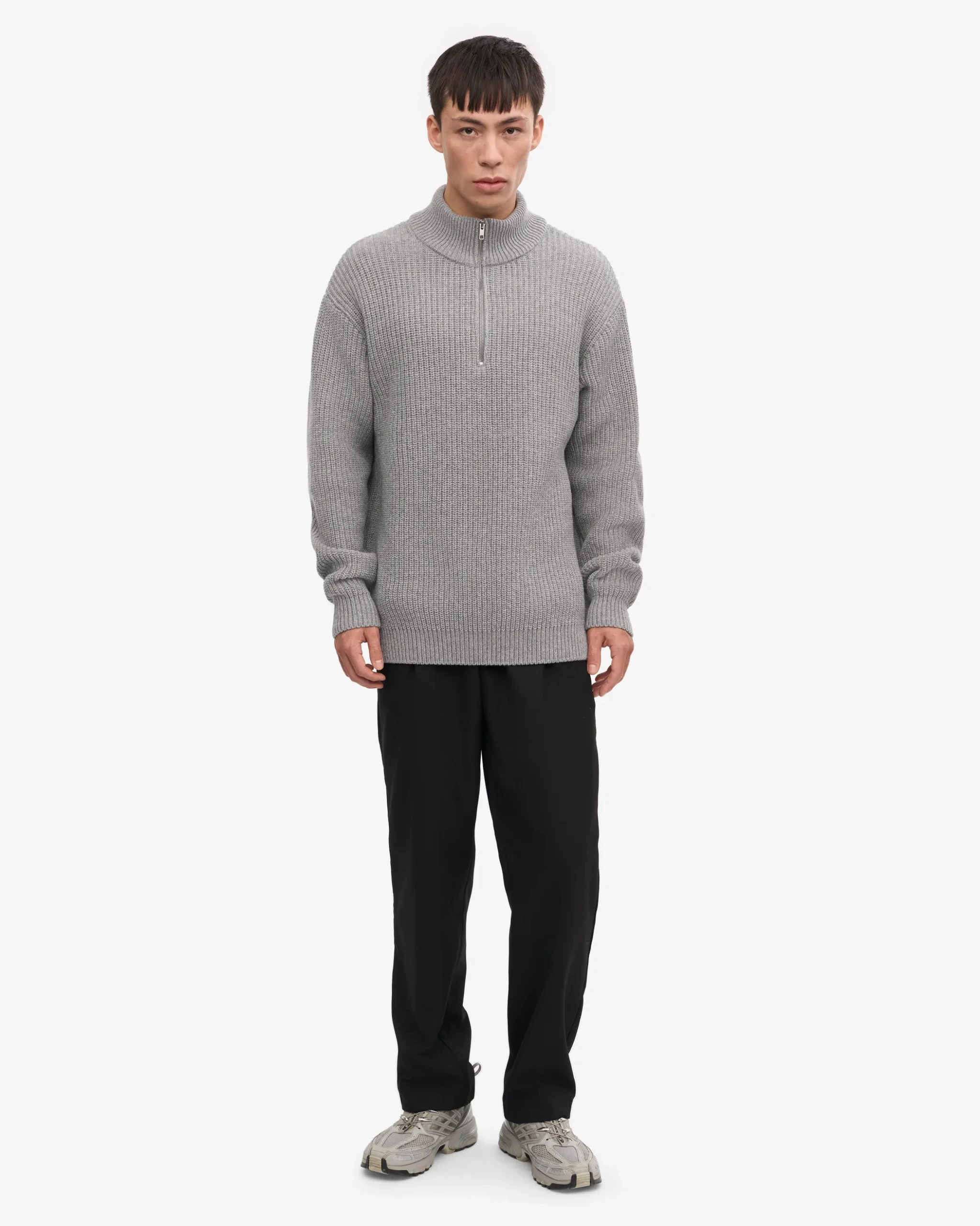 Merino Quarter Zip - Petrol Blue