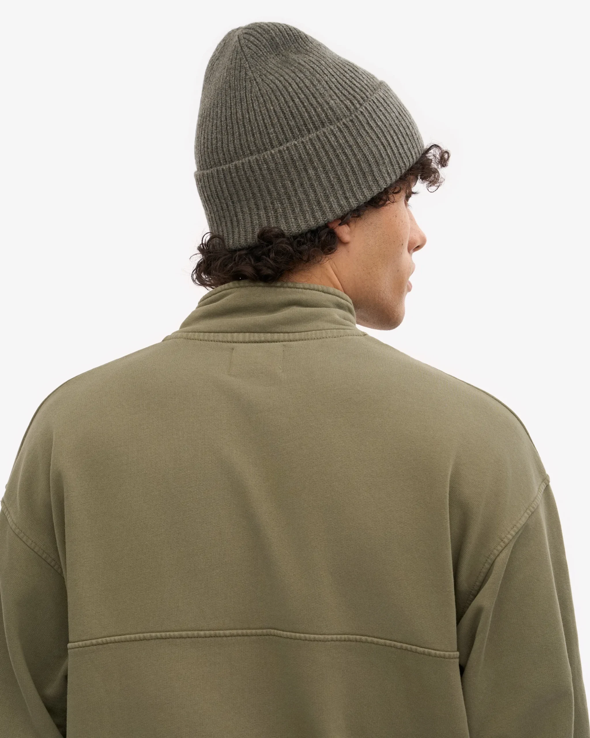Merino Wool Beanie - Dusty Olive
