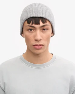 Merino Wool Beanie - Heather Grey