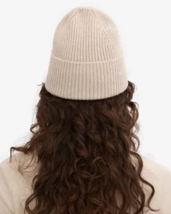Merino Wool Beanie - Ivory White