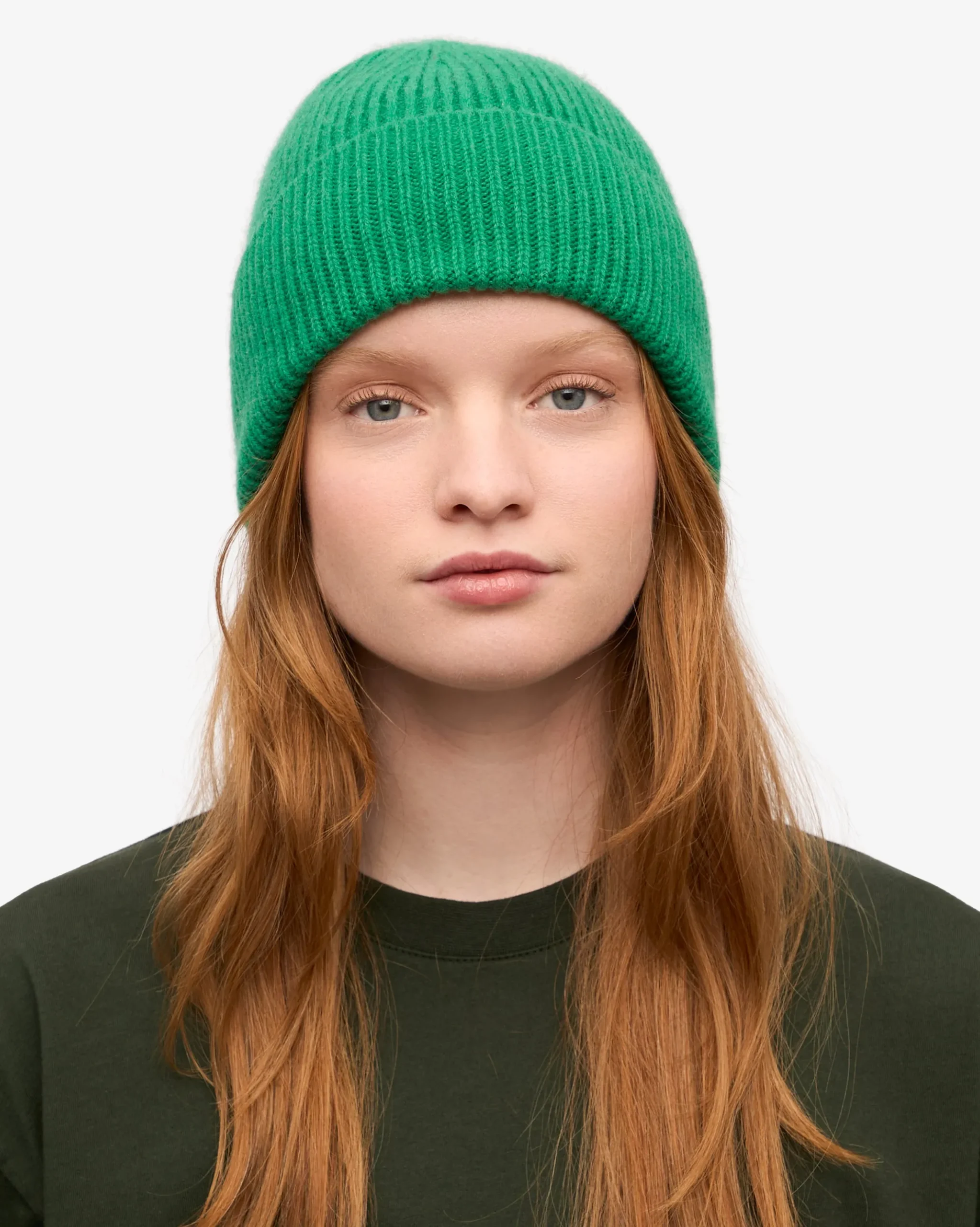 Merino Wool Beanie - Kelly Green