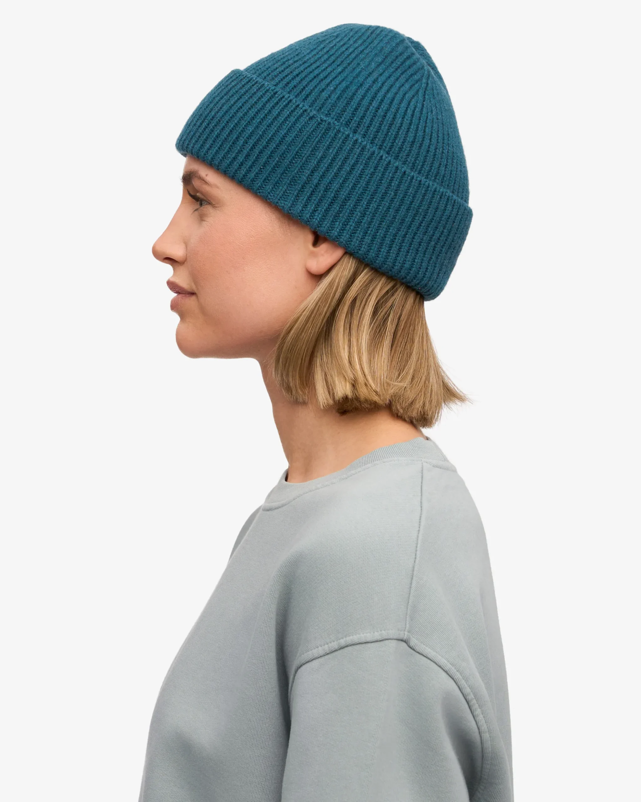 Merino Wool Beanie - Ocean Green