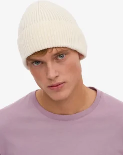 Merino Wool Beanie - Optical White