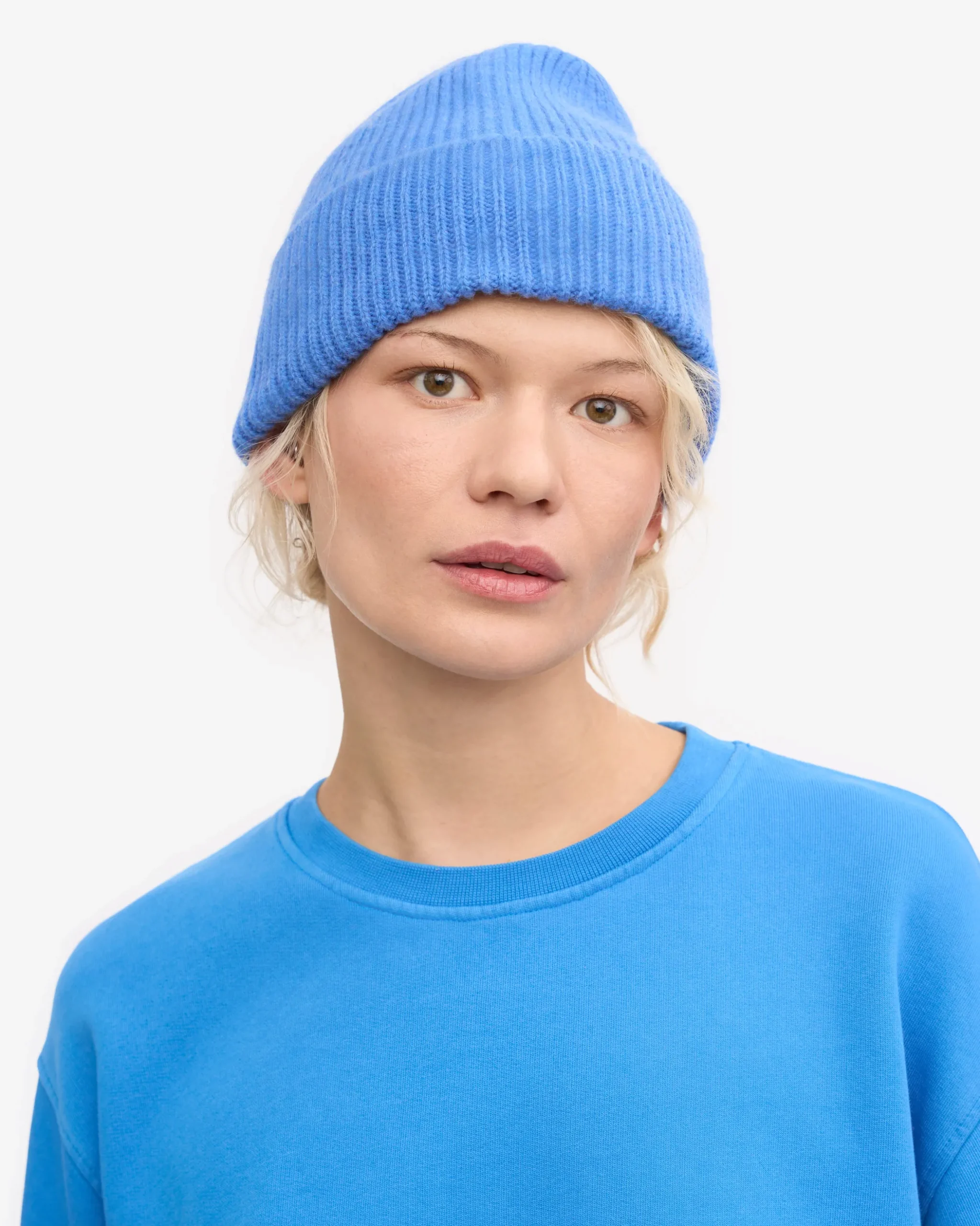 Merino Wool Beanie - Pacific Blue
