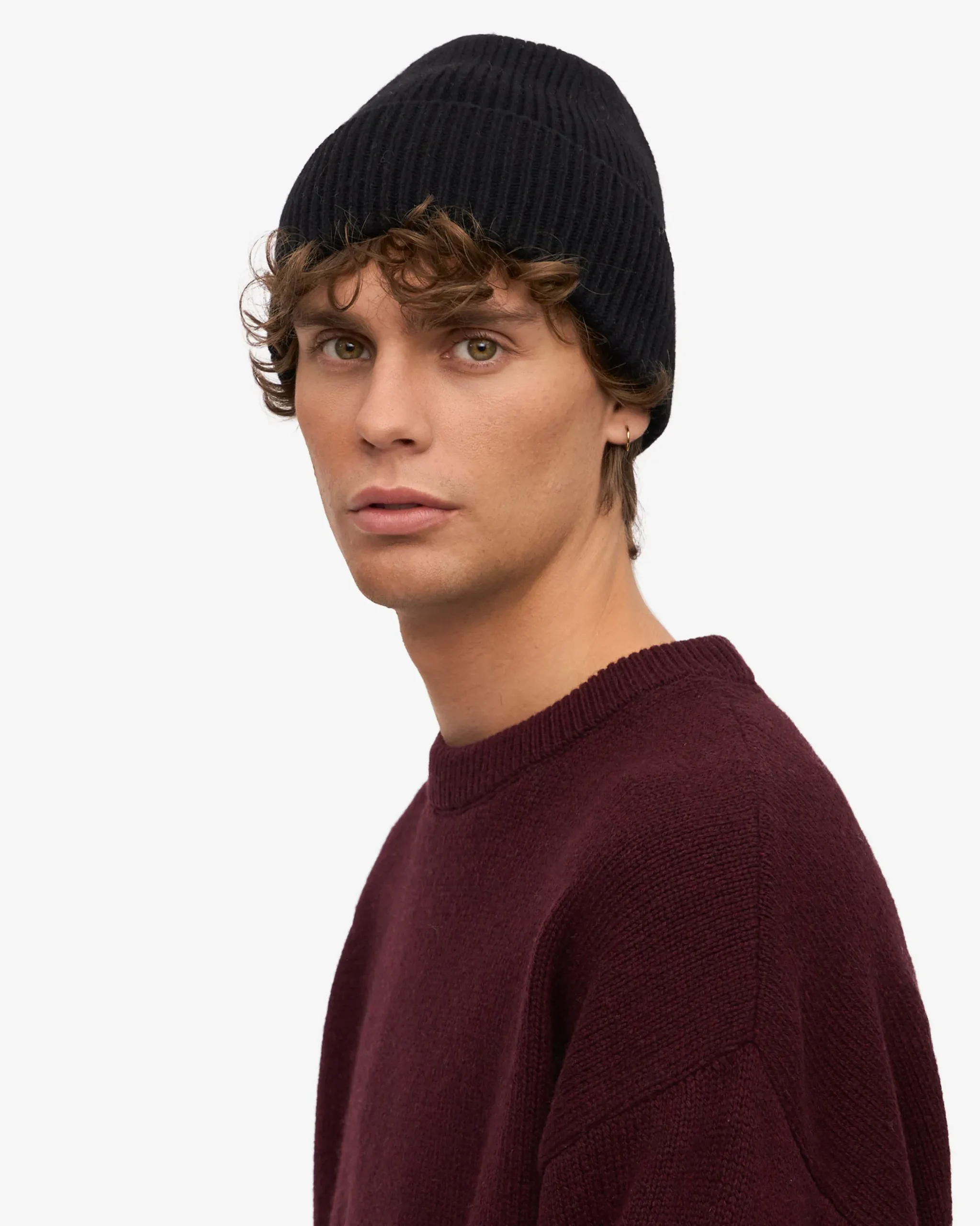 Merino Wool Beanie & Scarf - Deep Black