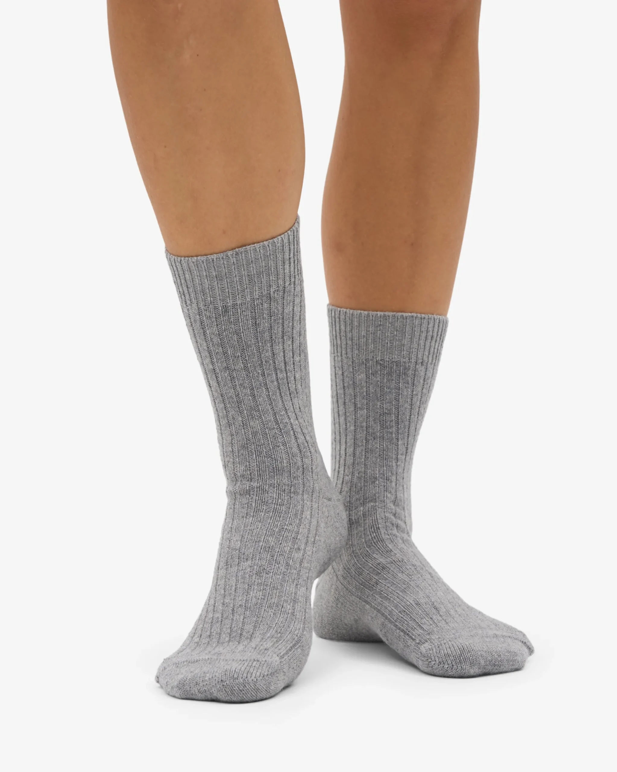 Merino Wool Blend Sock - Heather Grey