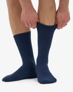 Merino Wool Blend Sock - Marine Blue
