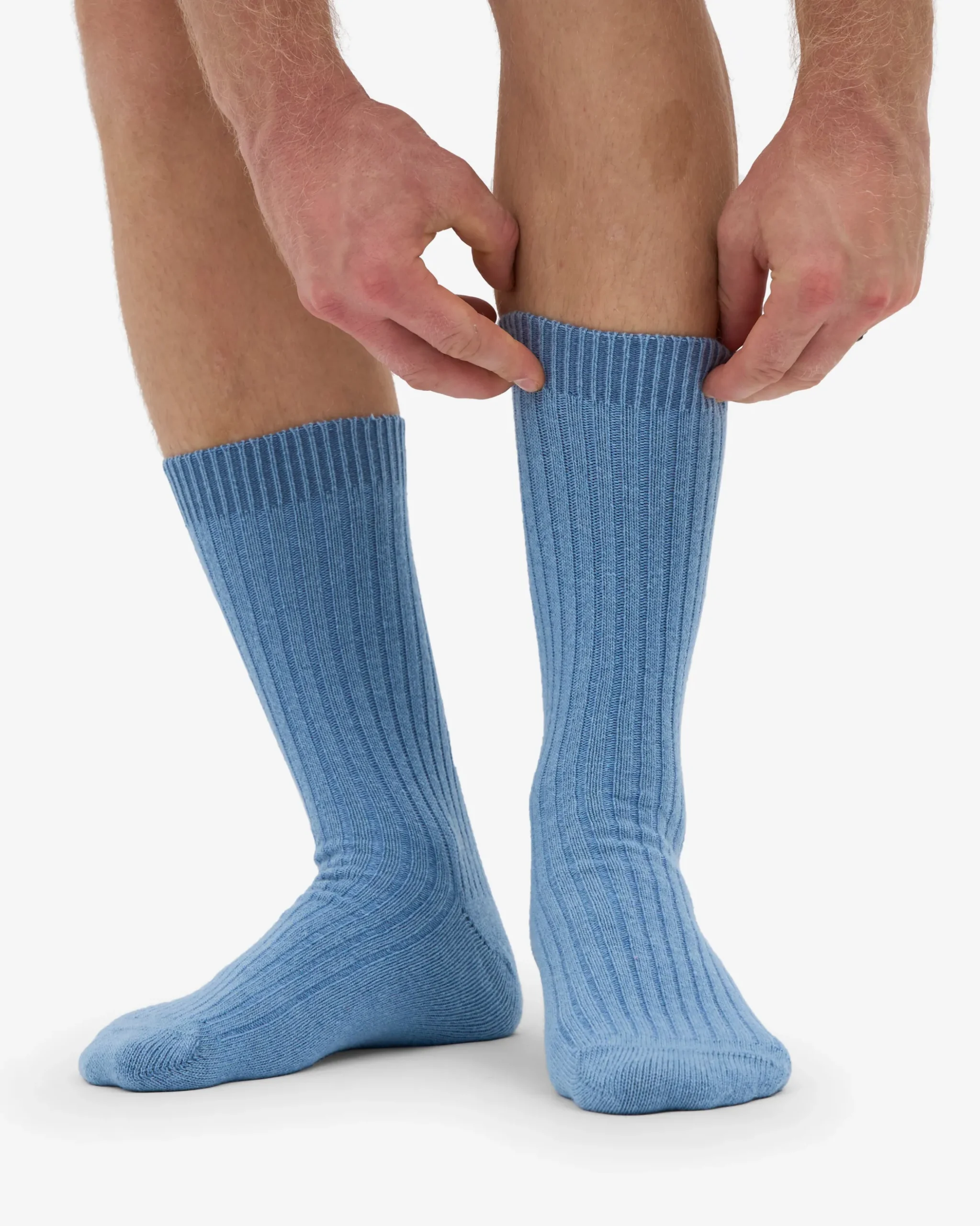 Merino Wool Blend Sock - Seaside Blue