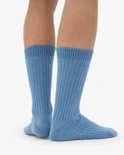 Merino Wool Blend Sock - Seaside Blue