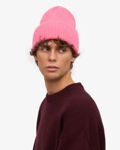 Merino Wool Hat - Bubblegum Pink