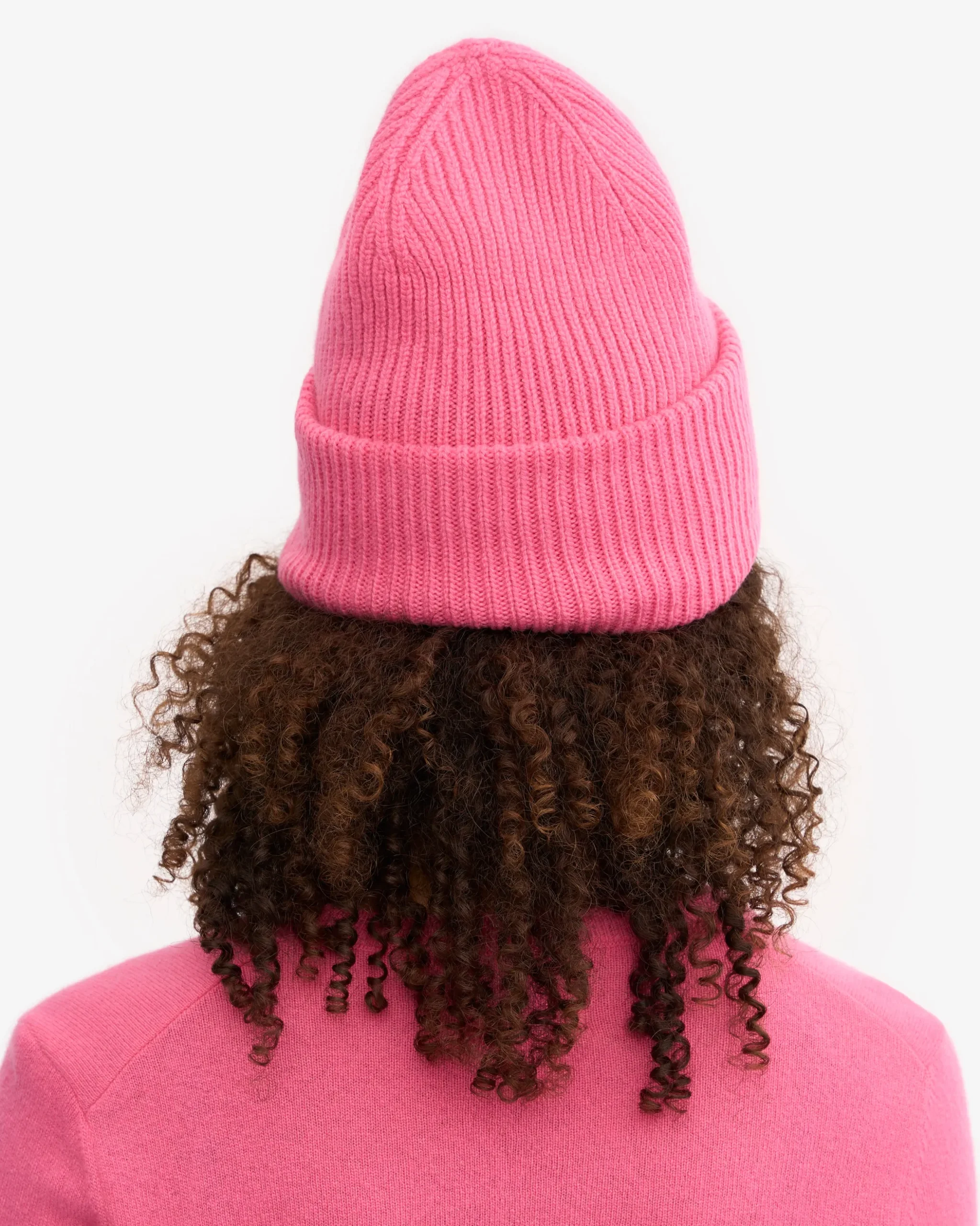 Merino Wool Hat - Bubblegum Pink