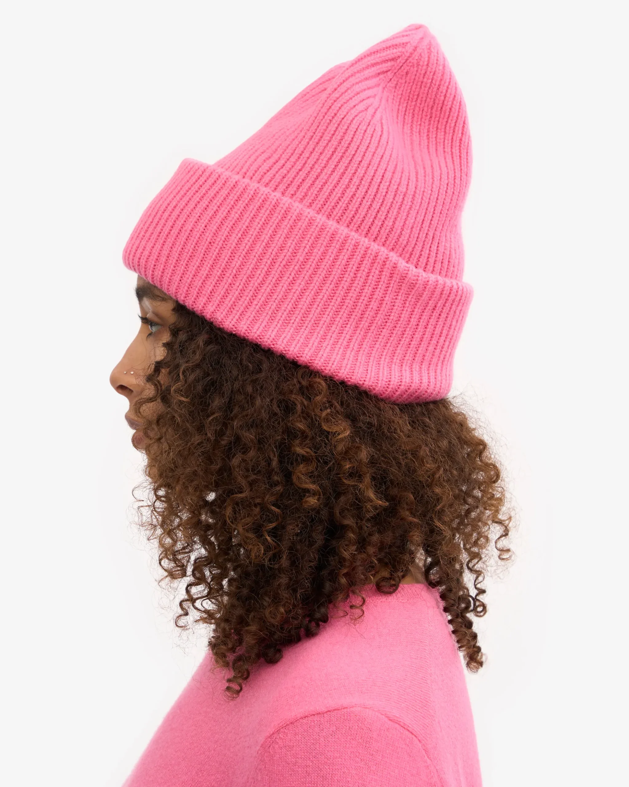 Merino Wool Hat - Bubblegum Pink