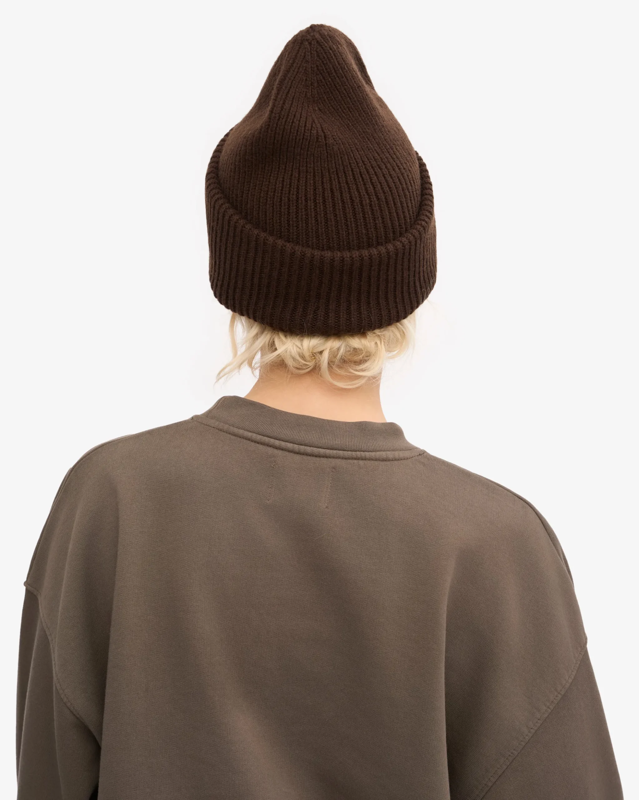 Merino Wool Hat - Coffee Brown