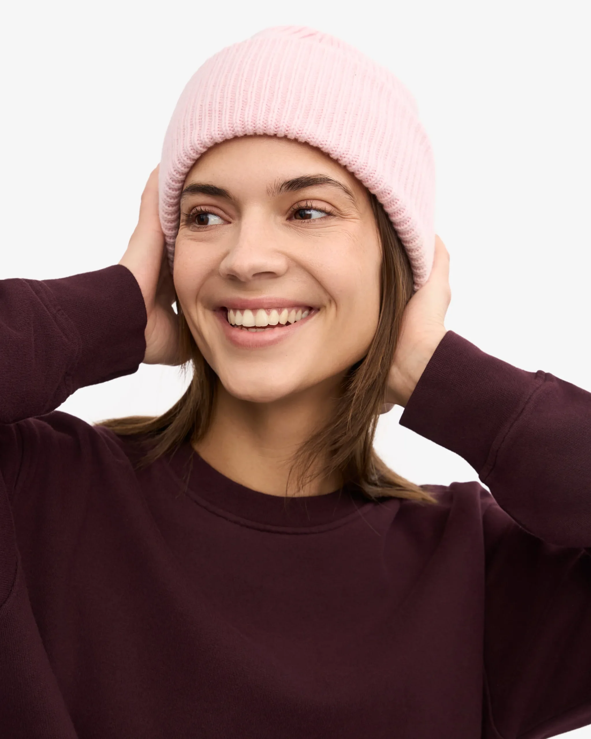 Merino Wool Hat - Faded Pink