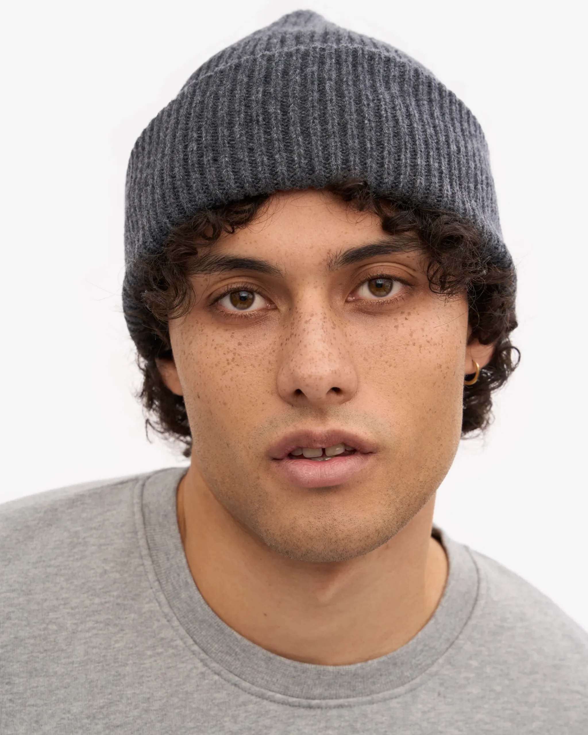 Merino Wool Hat - Lava Grey